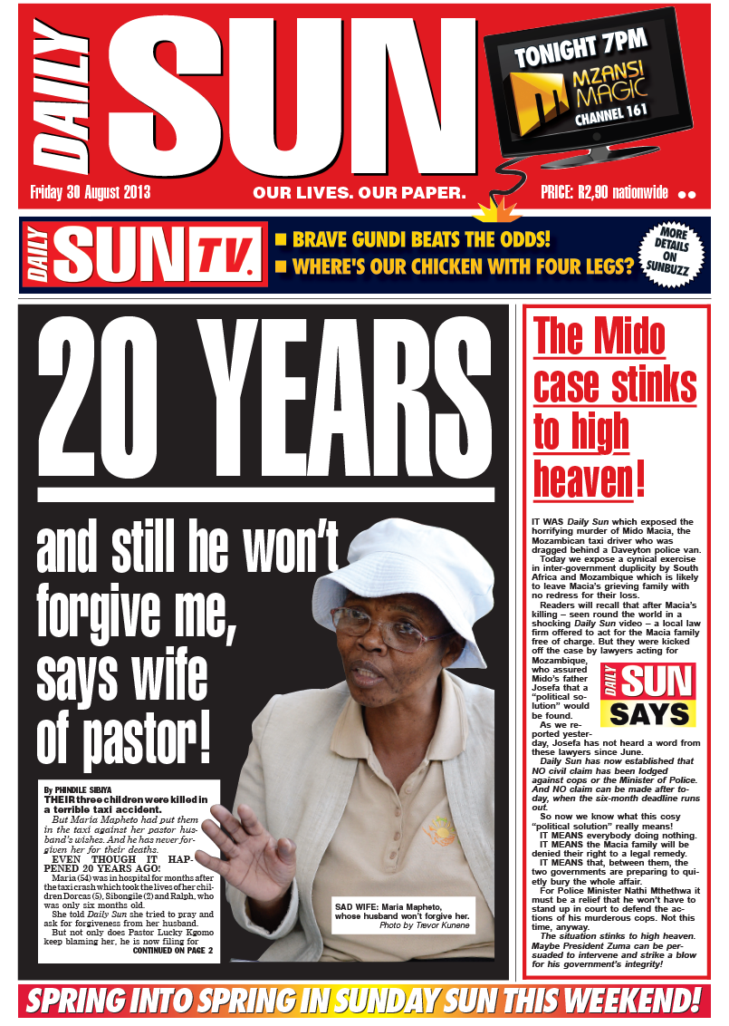Sunman to the rescue! - Daily Sun - NEWS & ANALYSIS | Politicsweb