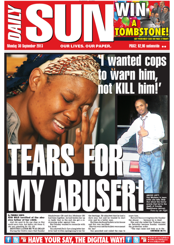 TODAYS FRONT PAGE! | Daily Sun